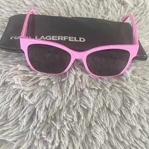 NEW Karl Lagerfeld Pink Sunglasses with case